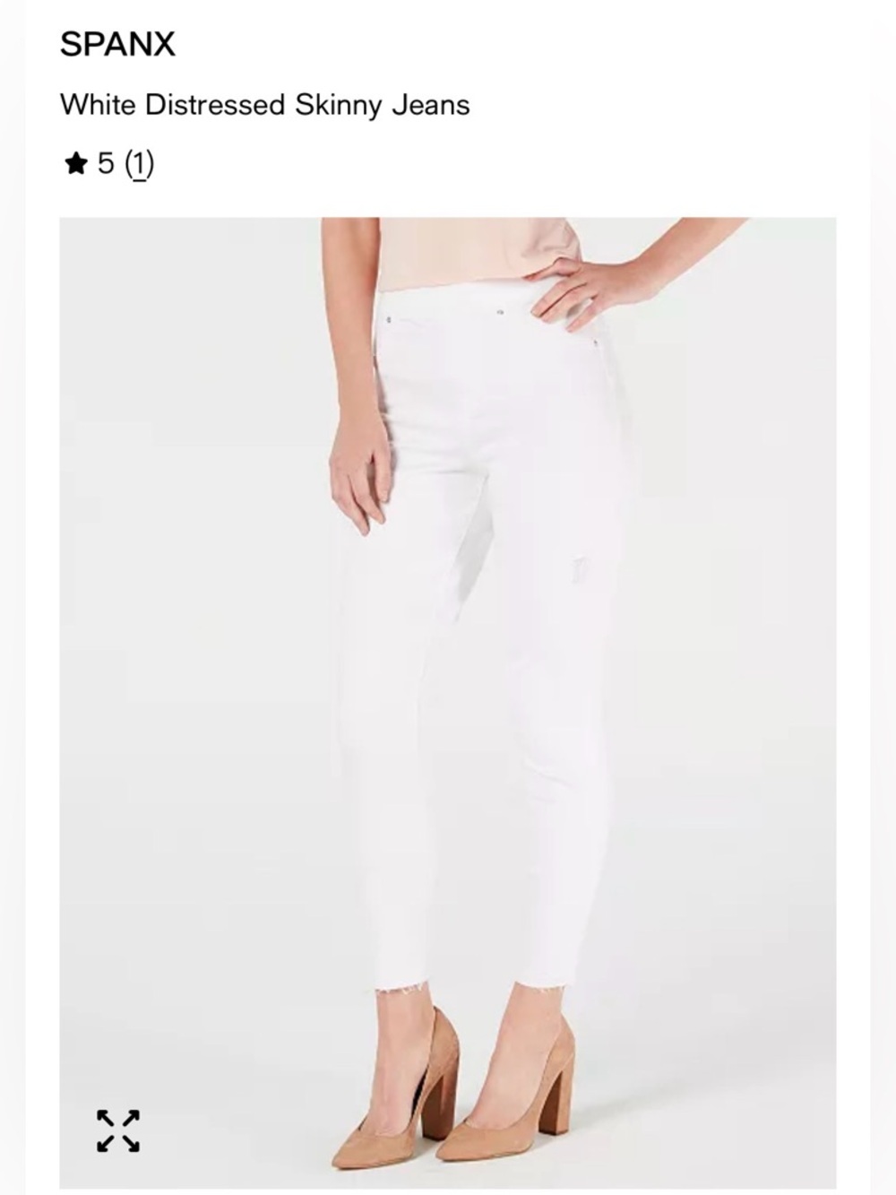 Spanx White High-Waist Skinny Jeans